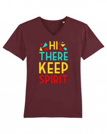 Hi There Keep Spirit Burgundy