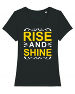 Rise And Shine Tricou mânecă scurtă guler larg fitted Damă Expresser