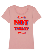 Not Today Tricou mânecă scurtă guler larg fitted Damă Expresser