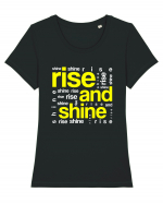 Rise And Shine Tricou mânecă scurtă guler larg fitted Damă Expresser