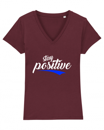 Stay Positive Burgundy