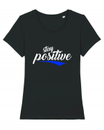 Stay Positive Tricou mânecă scurtă guler larg fitted Damă Expresser