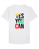 Yes You Can Tricou mânecă scurtă guler larg Bărbat Skater