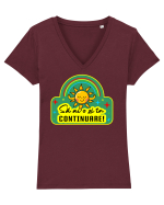 Să ai o zi în continuare Tricou mânecă scurtă guler V Damă Evoker