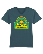 Să ai o zi în continuare Tricou mânecă scurtă guler V Bărbat Presenter