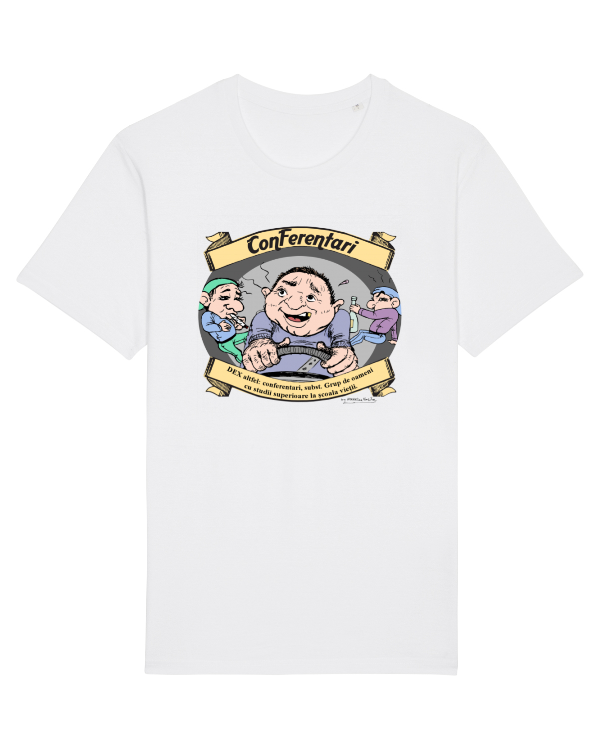 Tricou mânecă scurtă Unisex Rocker White