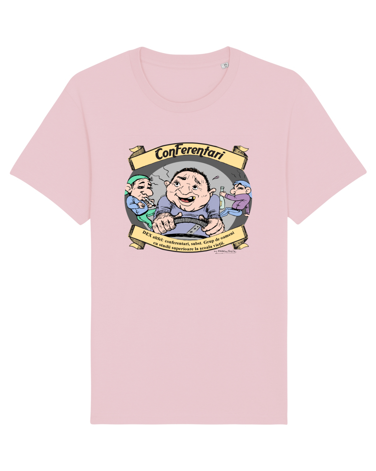 Tricou mânecă scurtă Unisex Rocker Cotton Pink