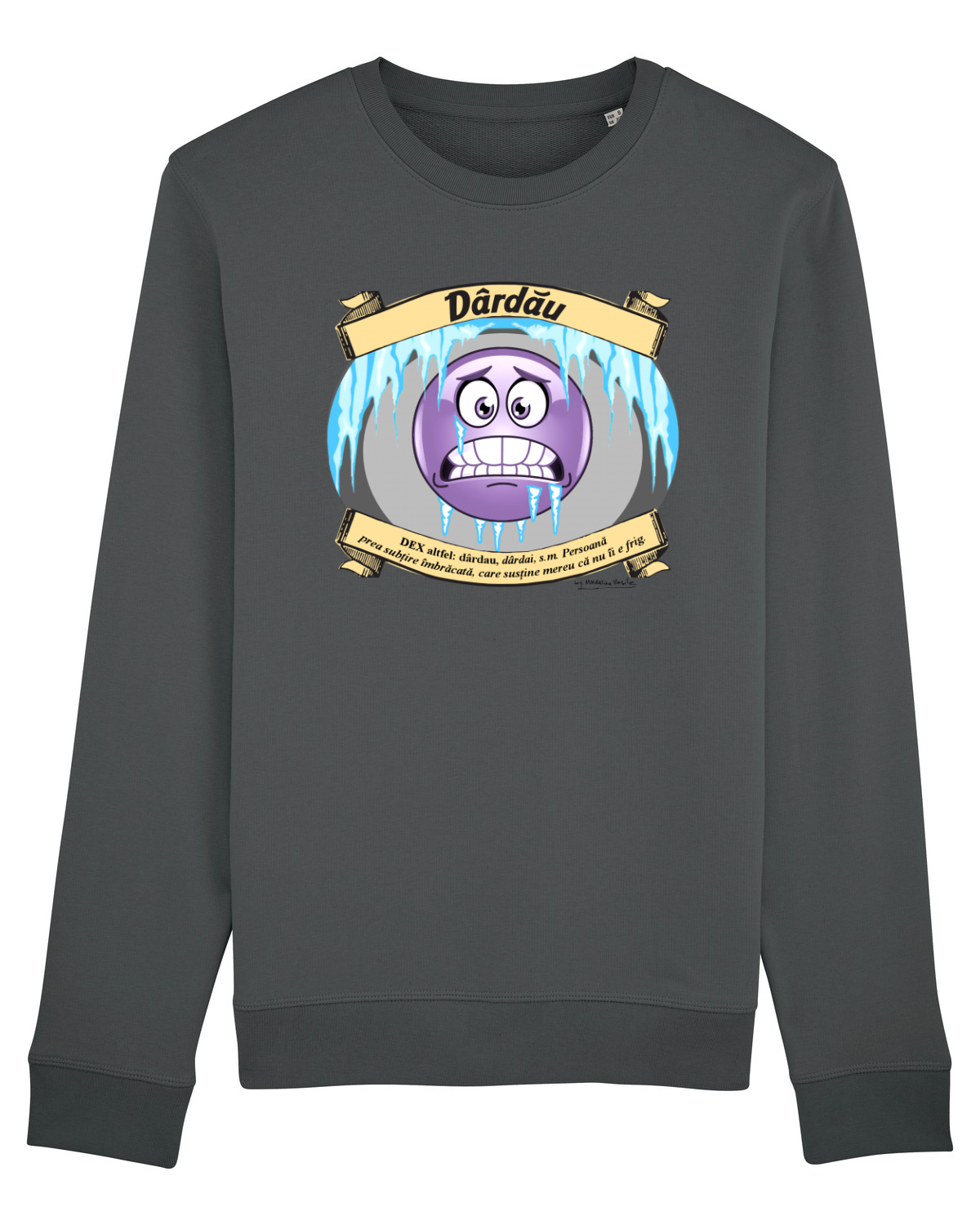 Bluză mânecă lungă Unisex Rise Anthracite