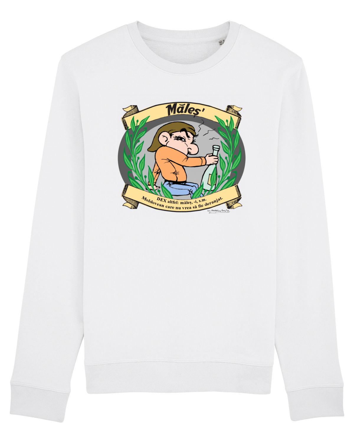 Bluză mânecă lungă Unisex Rise White