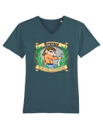 Limba Romanga / Romana  / manga- DEX altfel Tricou mânecă scurtă guler V Bărbat Presenter