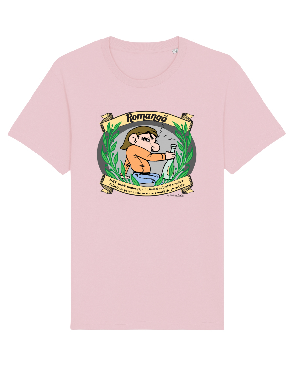 Tricou mânecă scurtă Unisex Rocker Cotton Pink