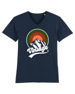 Vintage Mountain Tricou mânecă scurtă guler V Bărbat Presenter