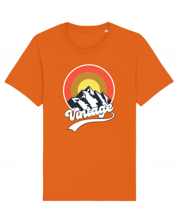 Vintage Mountain Bright Orange