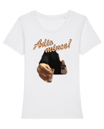 Adio mince! Tricou mânecă scurtă guler larg fitted Damă Expresser