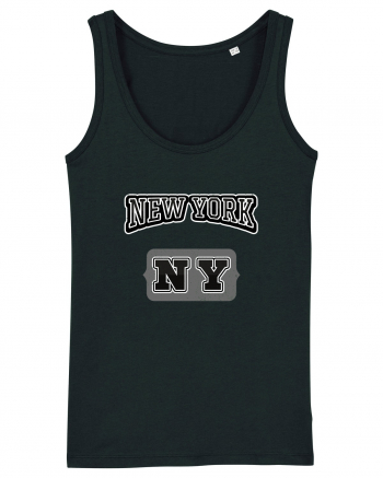 Retro Vintage New York College Jersey Black