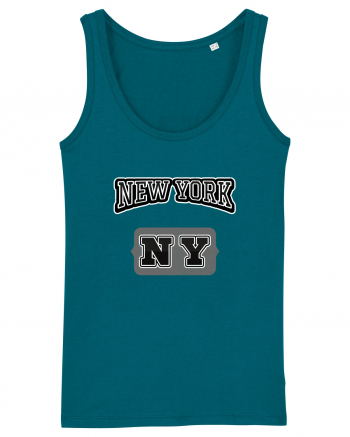 Retro Vintage New York College Jersey Ocean Depth