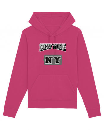 Retro Vintage New York College Jersey Raspberry