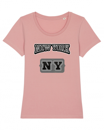 Retro Vintage New York College Jersey Canyon Pink