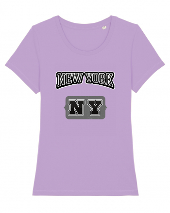 Retro Vintage New York College Jersey Lavender Dawn