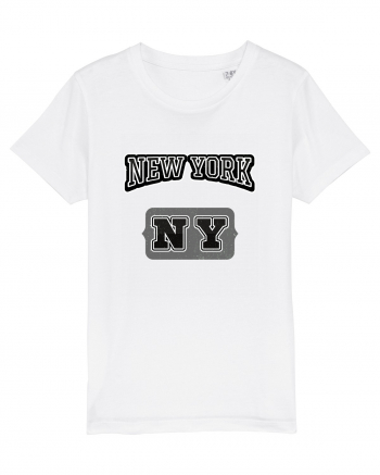 Retro Vintage New York College Jersey White