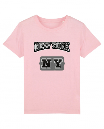 Retro Vintage New York College Jersey Cotton Pink