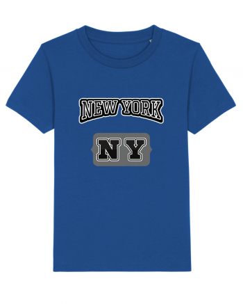 Retro Vintage New York College Jersey Majorelle Blue