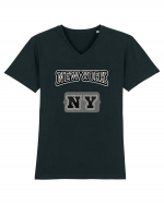 Retro Vintage New York College Jersey Tricou mânecă scurtă guler V Bărbat Presenter