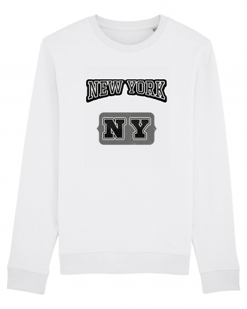 Retro Vintage New York College Jersey White