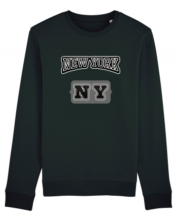 Retro Vintage New York College Jersey Black