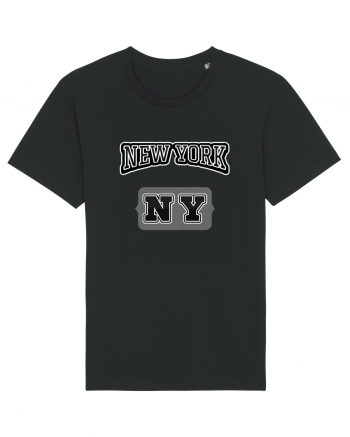 Retro Vintage New York College Jersey Black