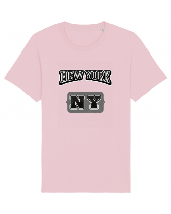 Retro Vintage New York College Jersey Cotton Pink