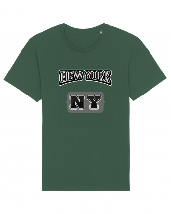 Retro Vintage New York College Jersey Bottle Green