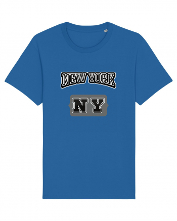 Retro Vintage New York College Jersey Royal Blue