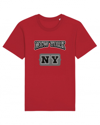 Retro Vintage New York College Jersey Red