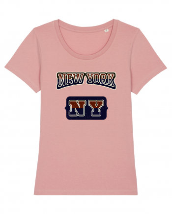 Retro Vintage New York College Jersey Canyon Pink