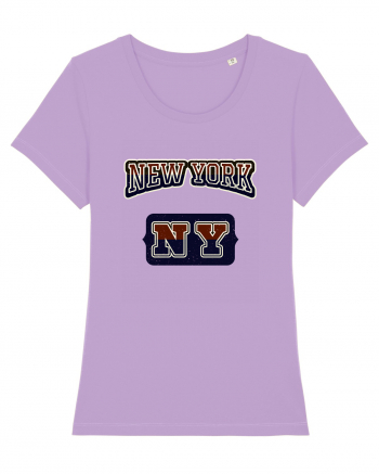 Retro Vintage New York College Jersey Lavender Dawn