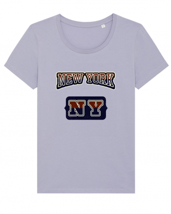 Retro Vintage New York College Jersey Lavender