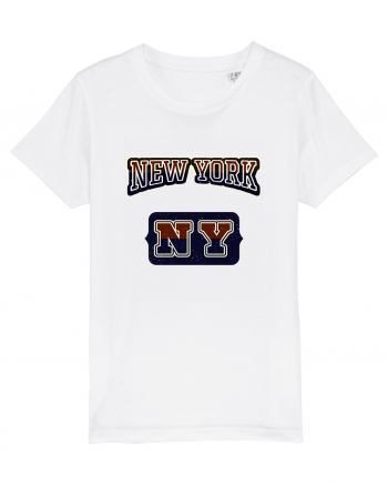 Retro Vintage New York College Jersey White