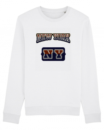 Retro Vintage New York College Jersey White