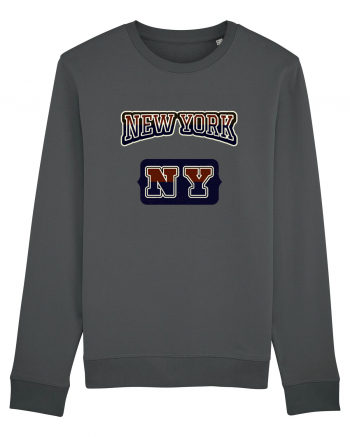 Retro Vintage New York College Jersey Anthracite