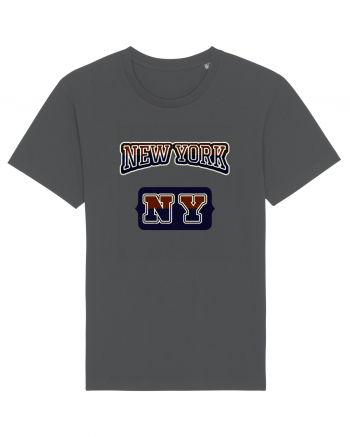 Retro Vintage New York College Jersey Anthracite