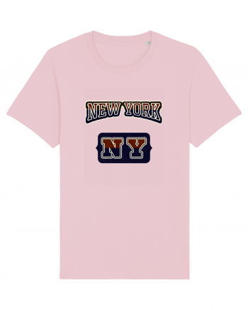 Retro Vintage New York College Jersey Cotton Pink