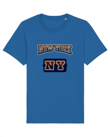 Retro Vintage New York College Jersey Royal Blue