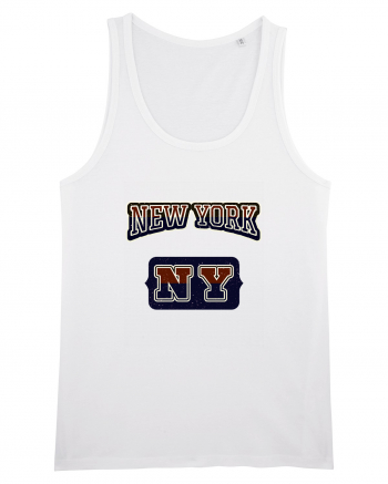 Retro Vintage New York College Jersey White