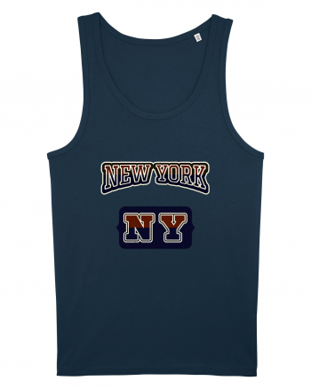 Retro Vintage New York College Jersey Navy