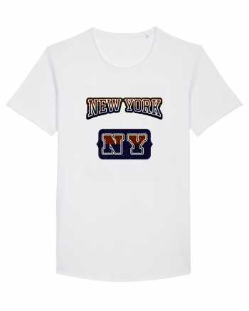 Retro Vintage New York College Jersey White