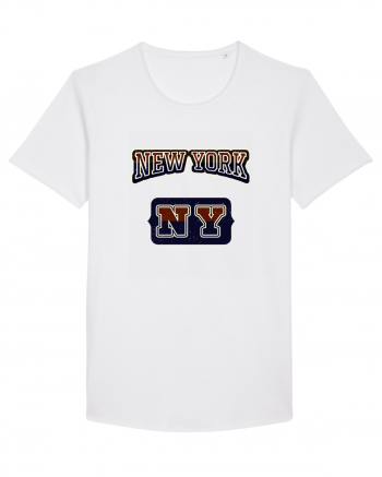 Retro Vintage New York College Jersey White