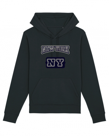 Retro Vintage New York College Jersey Black