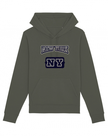 Retro Vintage New York College Jersey Khaki