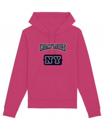 Retro Vintage New York College Jersey Raspberry